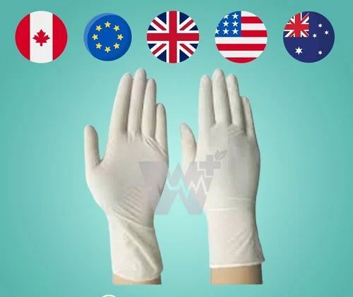 Caring Focus Latex Examination Gloves - Small Pack of 100
