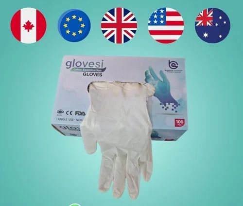 Glovesi Latex Powdered Examination Gloves - Medium