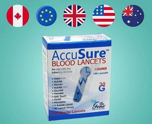 5 x Accusure Blood Lancet - Box of 100