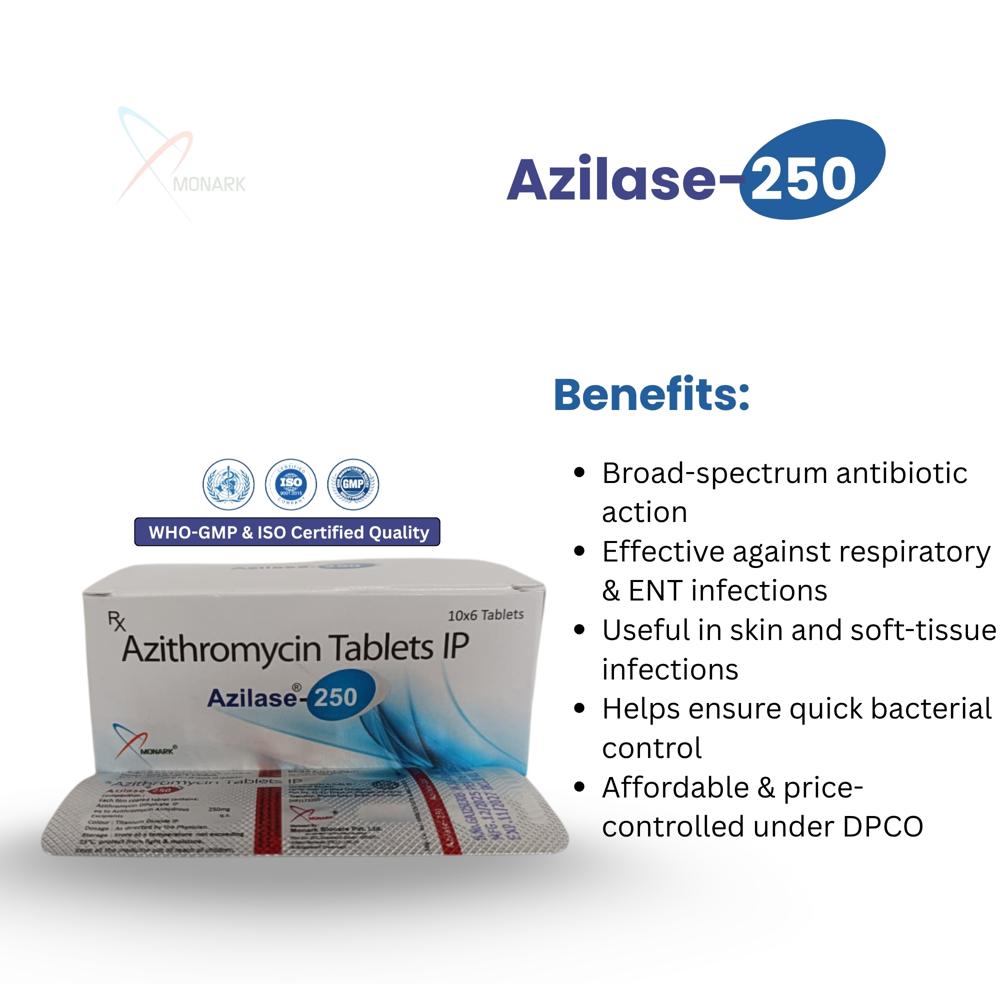 Azithromycin 250 Tablet - Brand Name: Azilase-250
