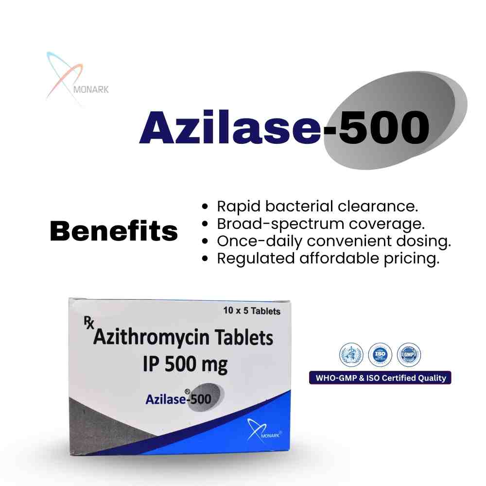 Azithromycin Tablet 500 Mg - Brand Name: Azilase-500