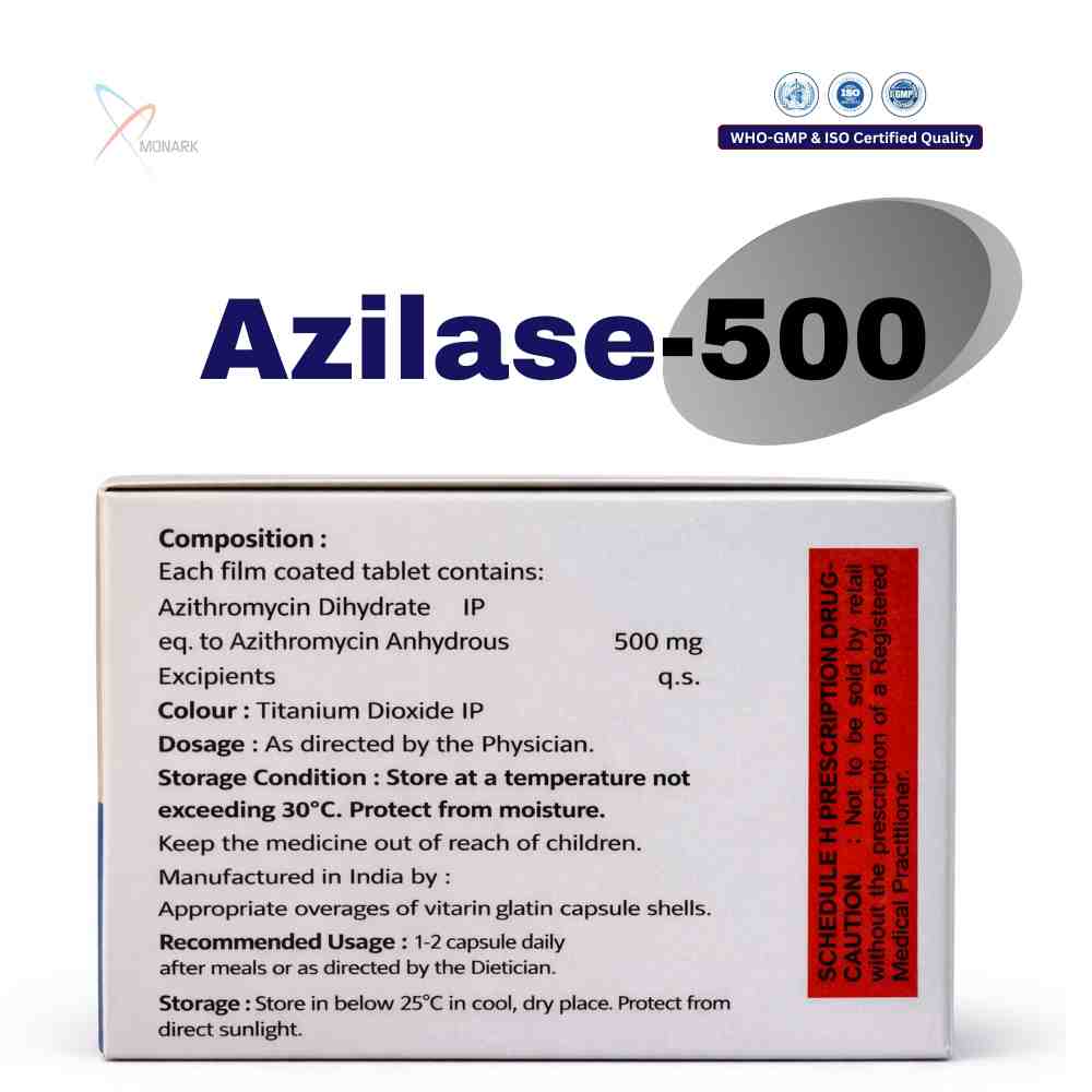 Azithromycin Tablet 500 Mg - Brand Name: Azilase-500
