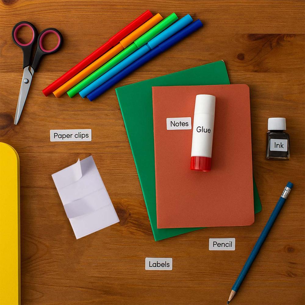 Premium All Purpose Adhesive White Labels (128 Labels) - Application: As Per Product Requirement