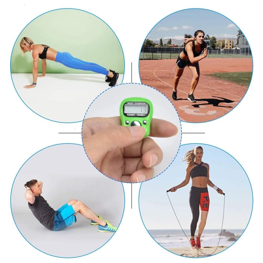 Plastic Portable Rotating Digital Finger Counter With Light (1 Pc)
