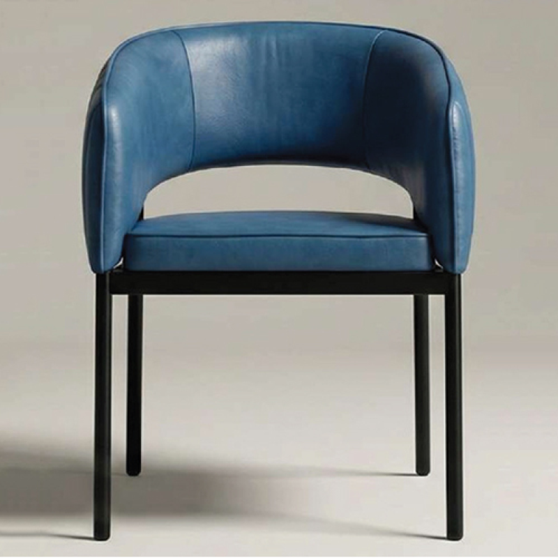 Csmetal004 Ms Fabric Chair - Color: Blue Seat & Backrest