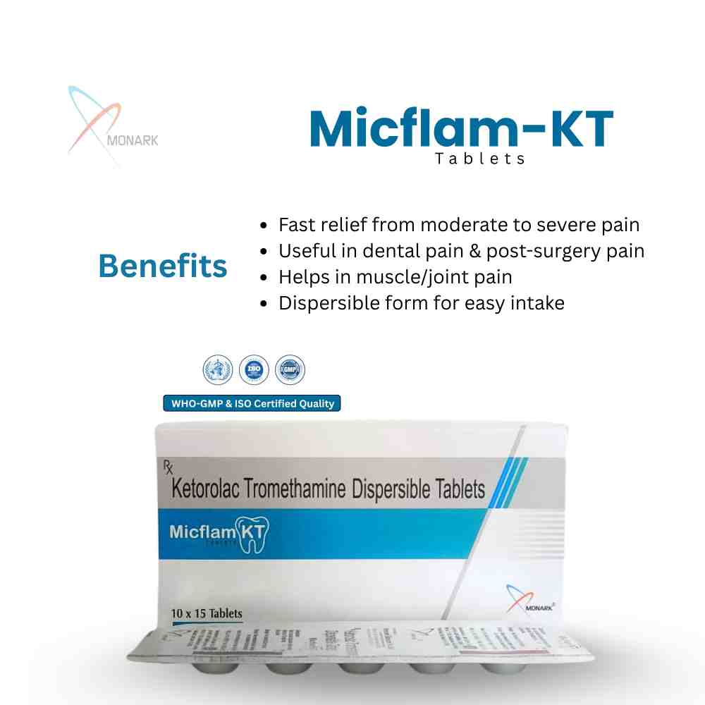 Ketorolac Tromethamine Dispersible Tablets - Brand Name: Micflam-kt