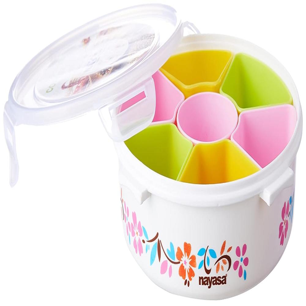 Nayasa Plastic Printed Masala Box