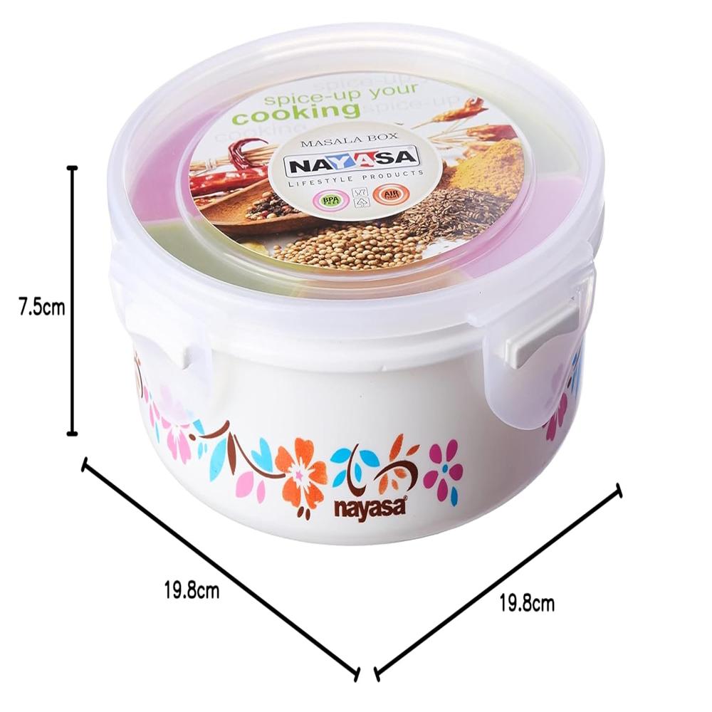 Nayasa Plastic Printed Masala Box