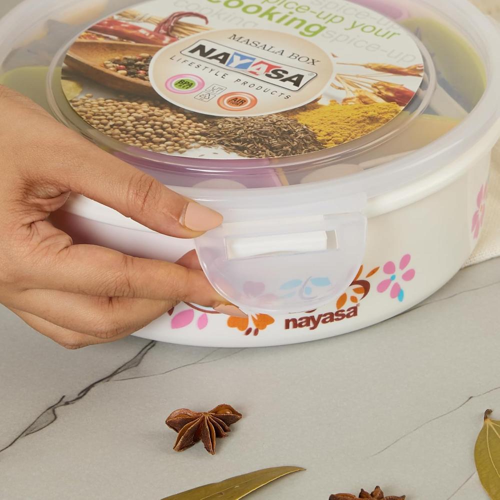 Nayasa Plastic Printed Masala Box