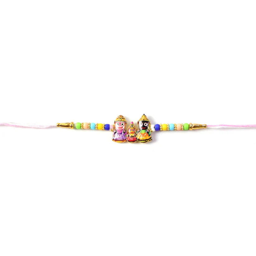 Jagannath Rakhi - Sacred Balabhadra Subhadra Trio for Brother