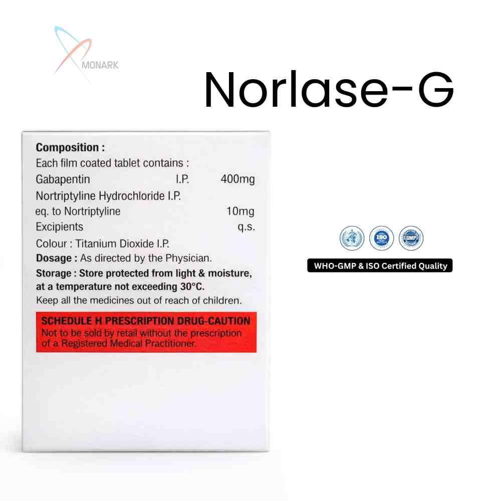 Gabapentin And Nortriptyline Tablets - Brand Name: Norlase-g