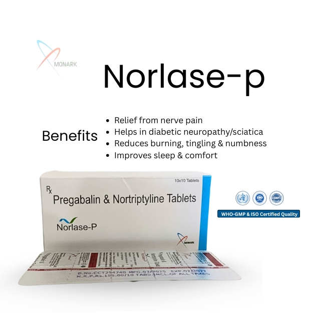 Pregabalin And Nortriptyline Tablets - Brand Name: Norlase-p