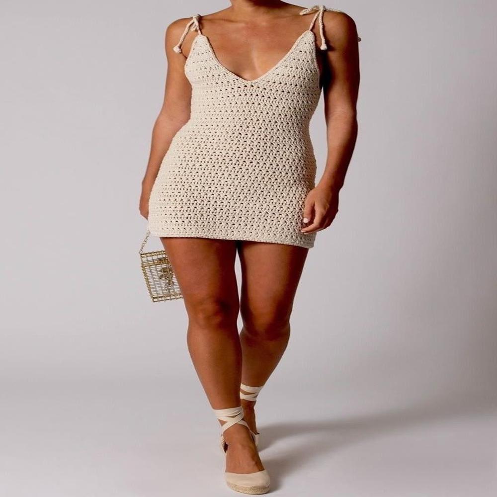 Ivory Muse Crochet Dress