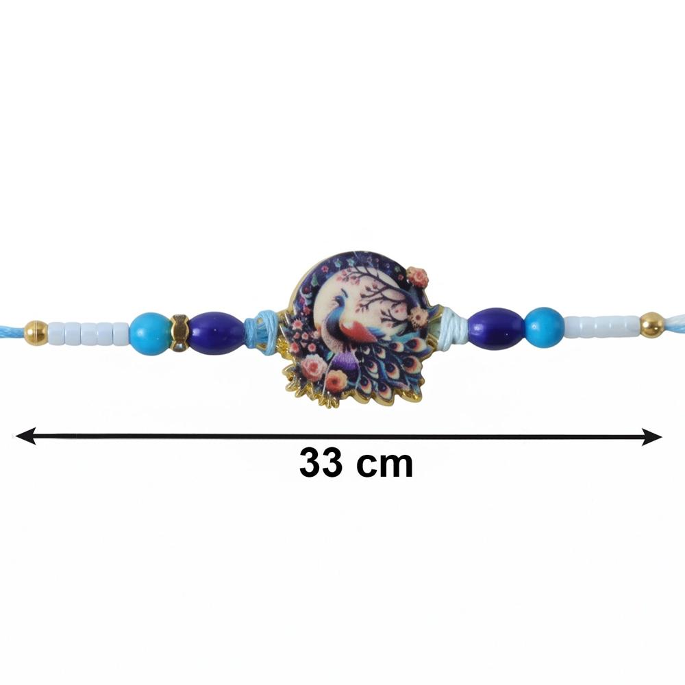 Rakhi - Royal Mughal Peacock Designer Charm for Brother