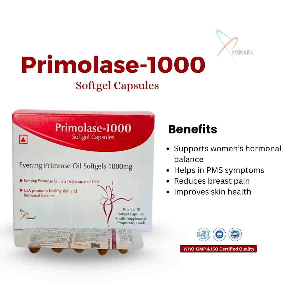Evening Primrose Oil Softgel Capsules - Brand Name: Primos-1000