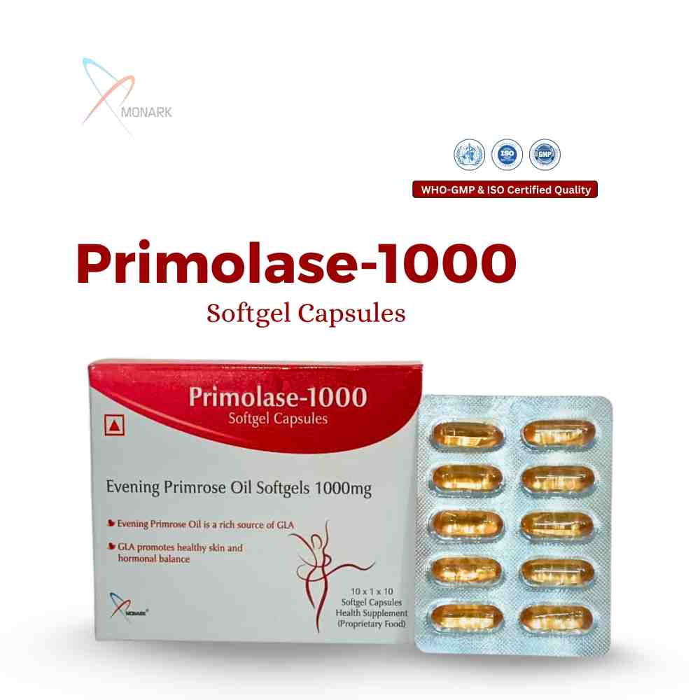 Evening Primrose Oil Softgel Capsules - Brand Name: Primos-1000