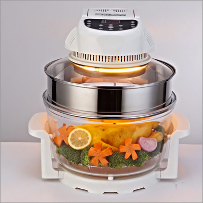 Digital Halogen Oven - Glass Body, 12L Capacity, 1300W, 230V | Multifunctional, Smoke-Free, Fast Cooking, Self-Cleaning, Oil-Free