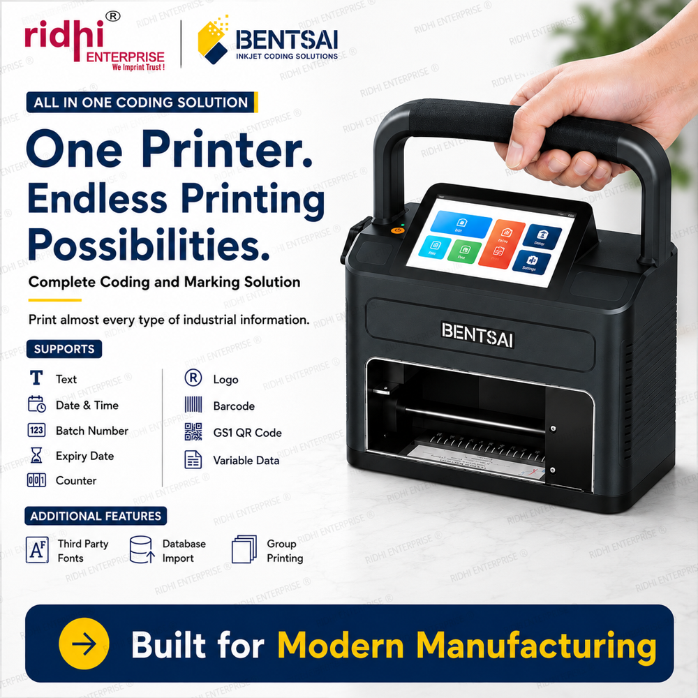 BENTSAI B71 12.7 mm Handheld Thermal Inkjet Printer for Batch Coding & Marking