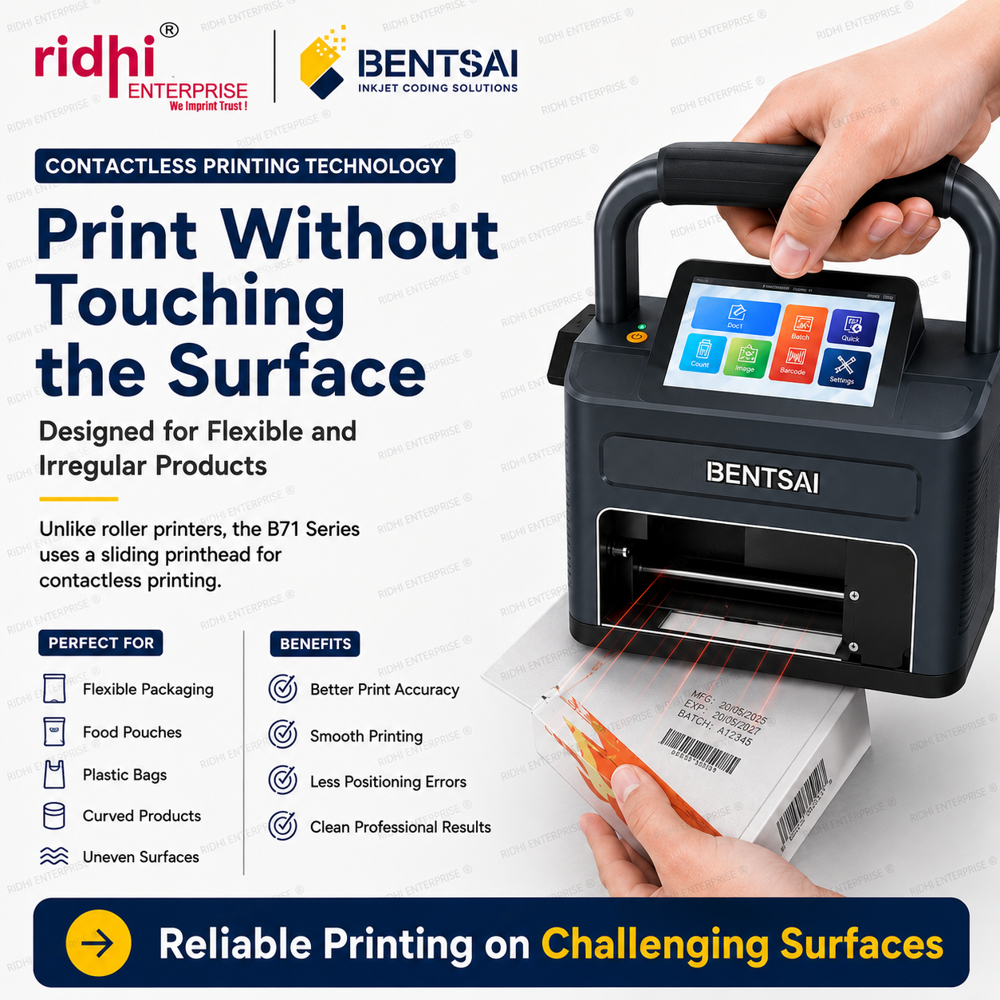 BENTSAI B71S 25.4 mm Handheld Thermal Inkjet Printer for Batch Coding & Marking