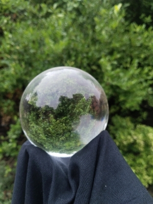 Clear crystal sphere