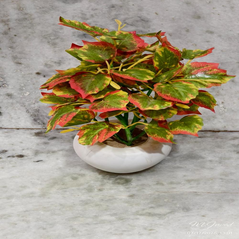 Artificial Flower Basket - Color: Green And Yellow