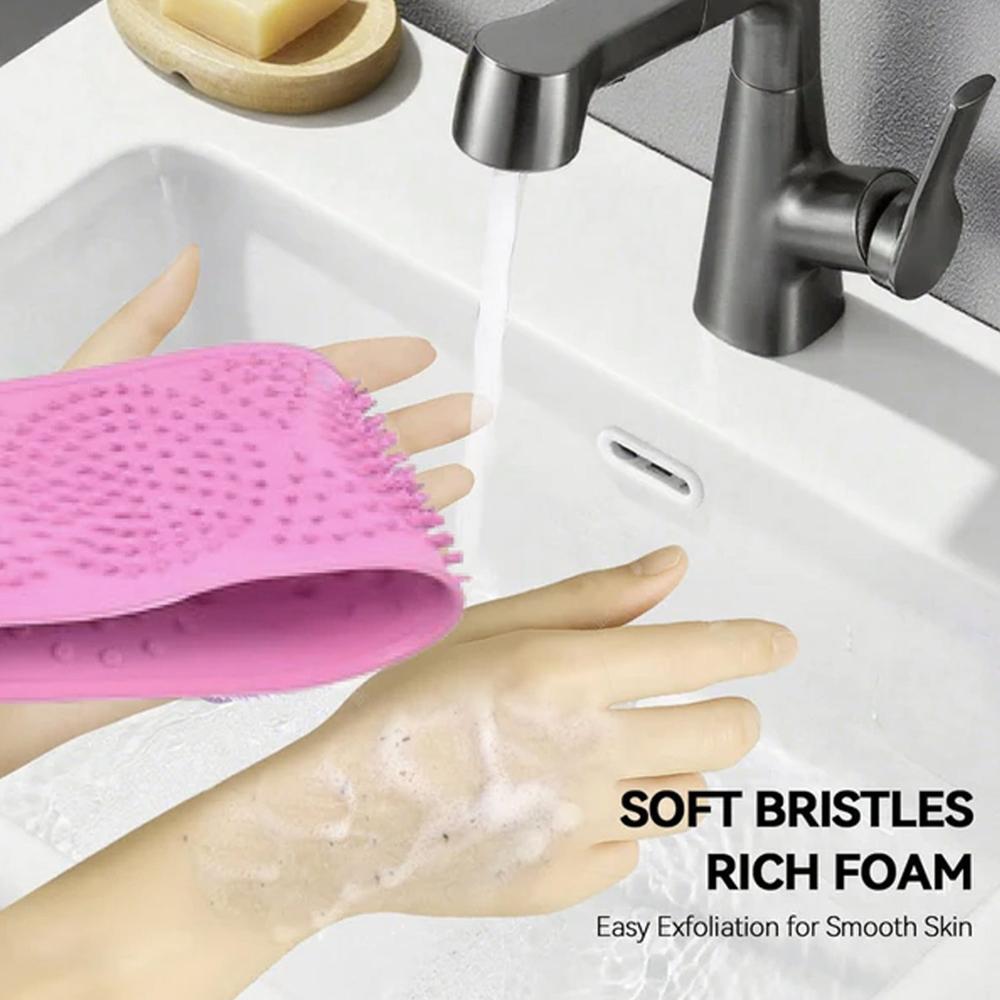 Premium Silicone Back Scrubber Belt Body Exfoliating Bath Brush