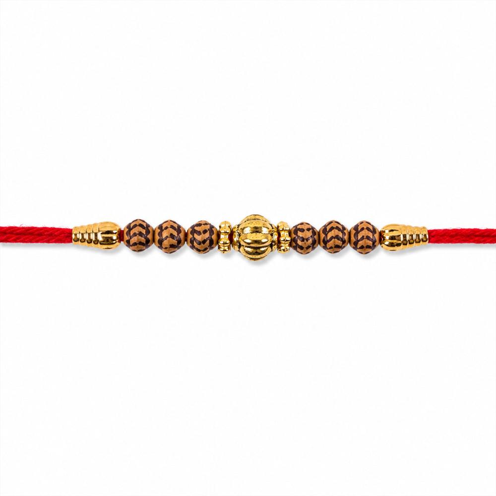 Traditional Design Beads Spiritual Designer Rakhi for Brother