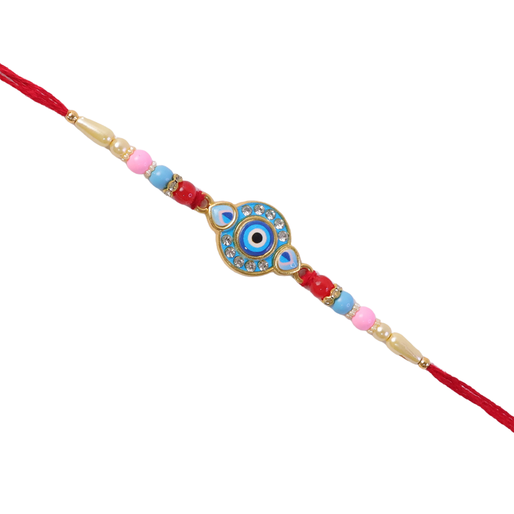 Evil Eye Rakhi - Protection & Vibrant Beads for Sibling Bond