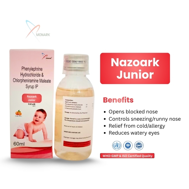Phenylephrine Hydrochloride And Chlorpheniramine Maleate Syrup - Brand Name: Nazoark-junior