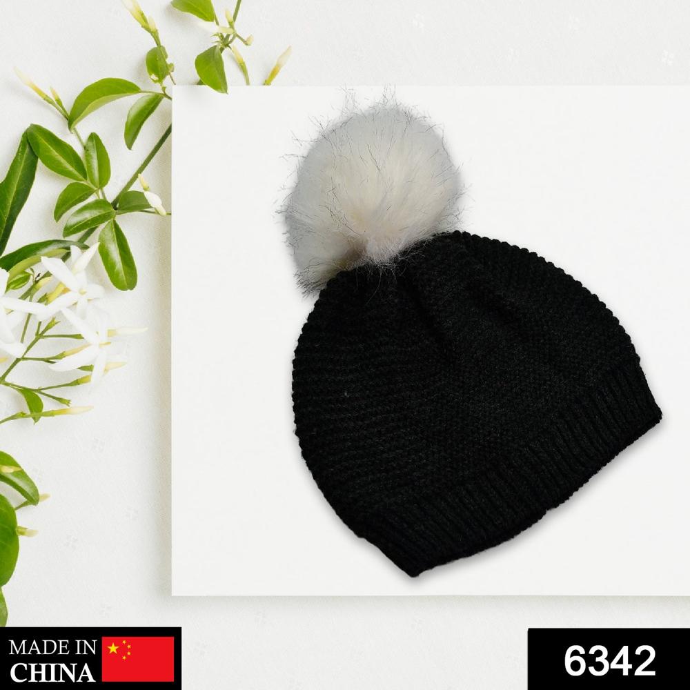 Men'S And Women'S Skull Slouchy Winter Woolen Knitted Black Inside Fur Beanie Cap - Application: As Per Product Requirement
