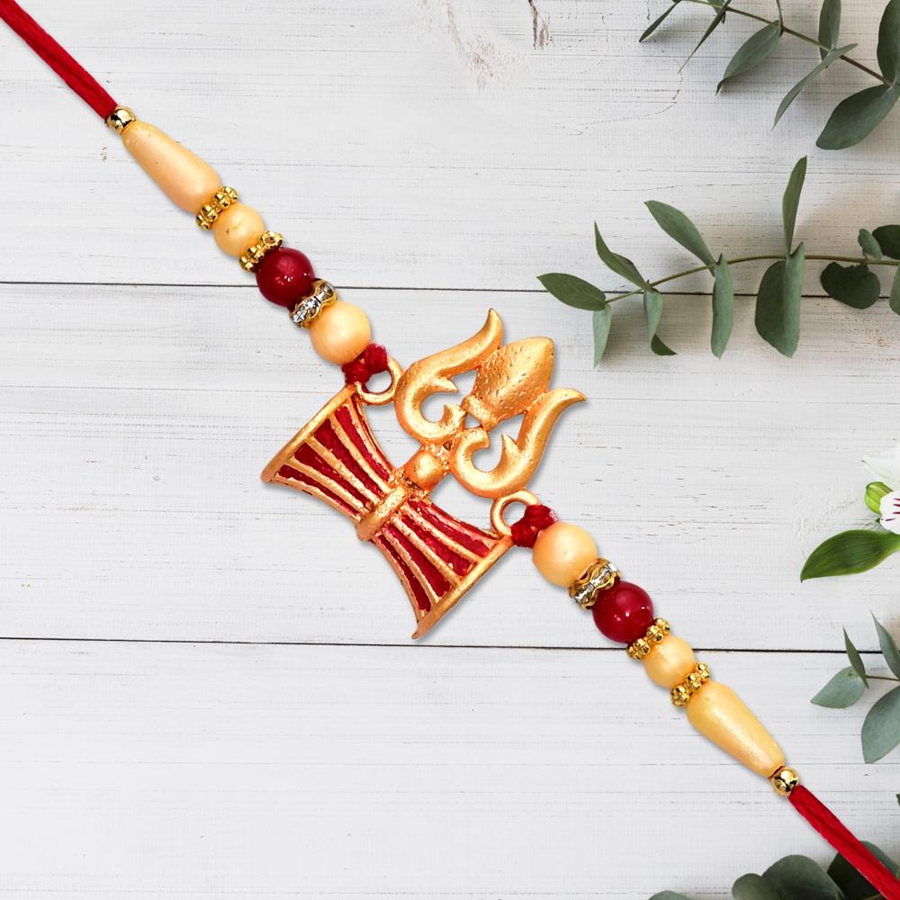 Shiva Trishul Rakhi - Divine Protection & Strength Symbol