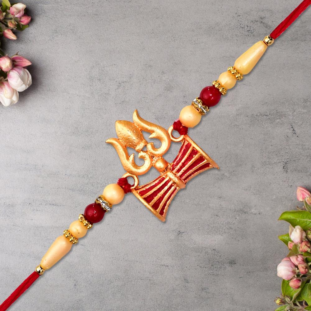 Shiva Trishul Rakhi - Divine Protection & Strength Symbol