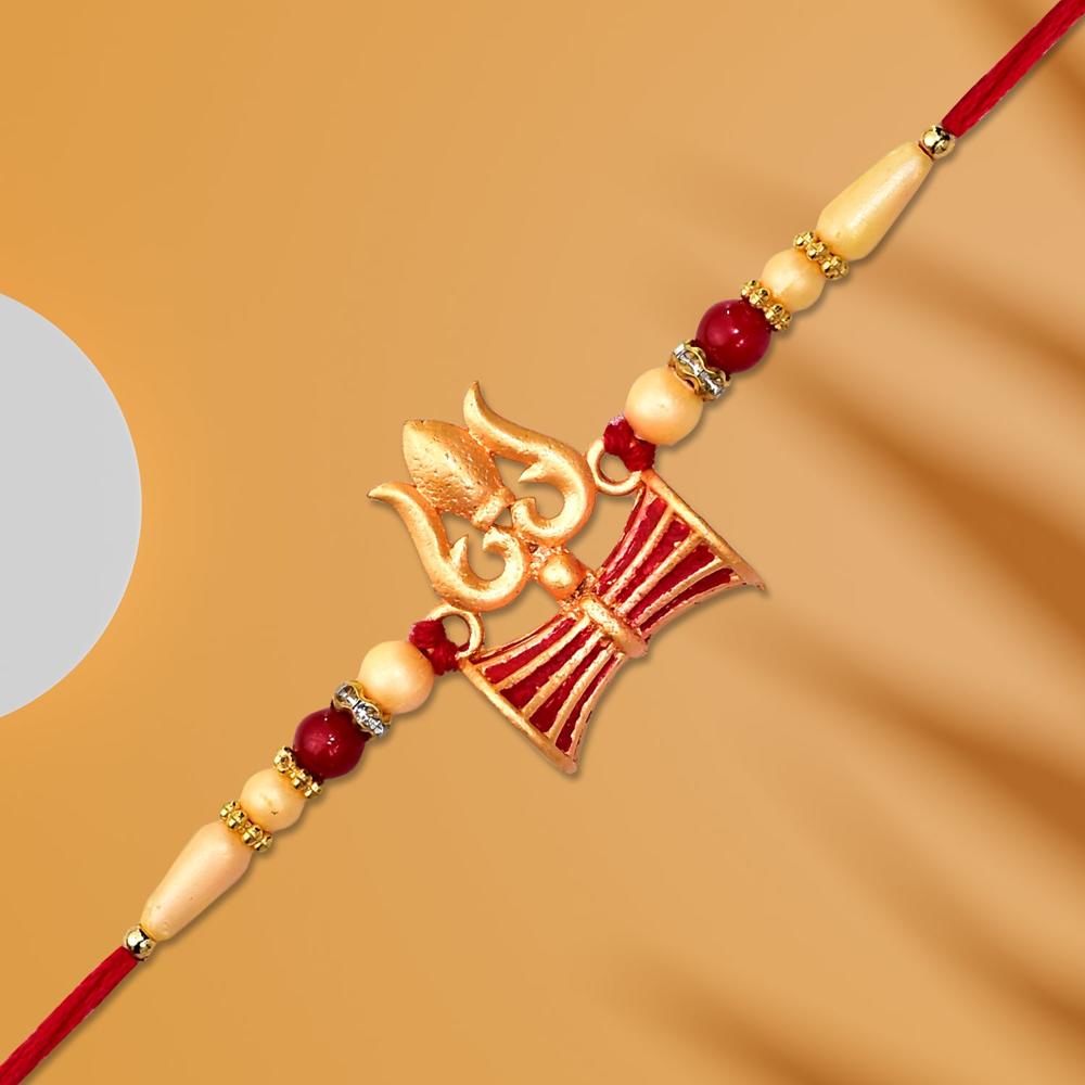 Shiva Trishul Rakhi - Divine Protection & Strength Symbol