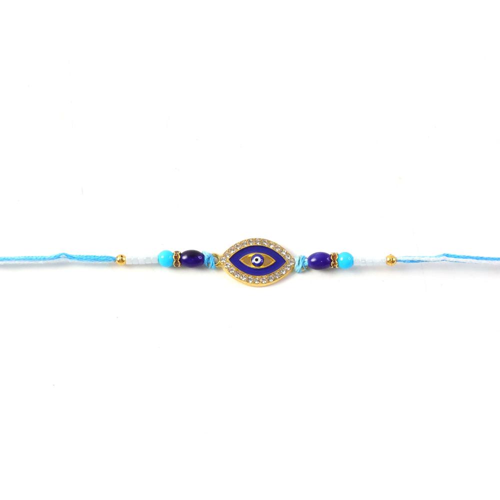 Evil Eye Rakhi - Crystal Beads & Stylish Traditional Design