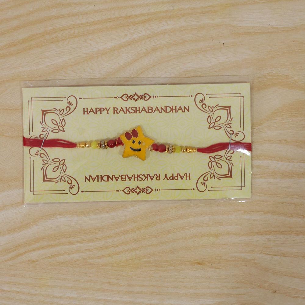 Smiley Star Rakhi - Comfortable Kids Rakhi for Raksha Bandhan