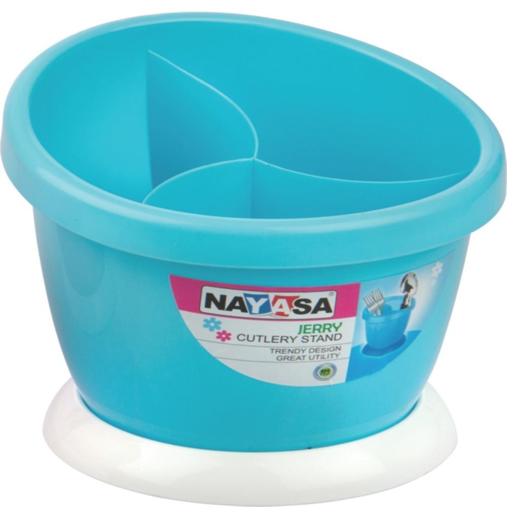 Nayasa Jerry Plastic Cutlery Stand, Blue