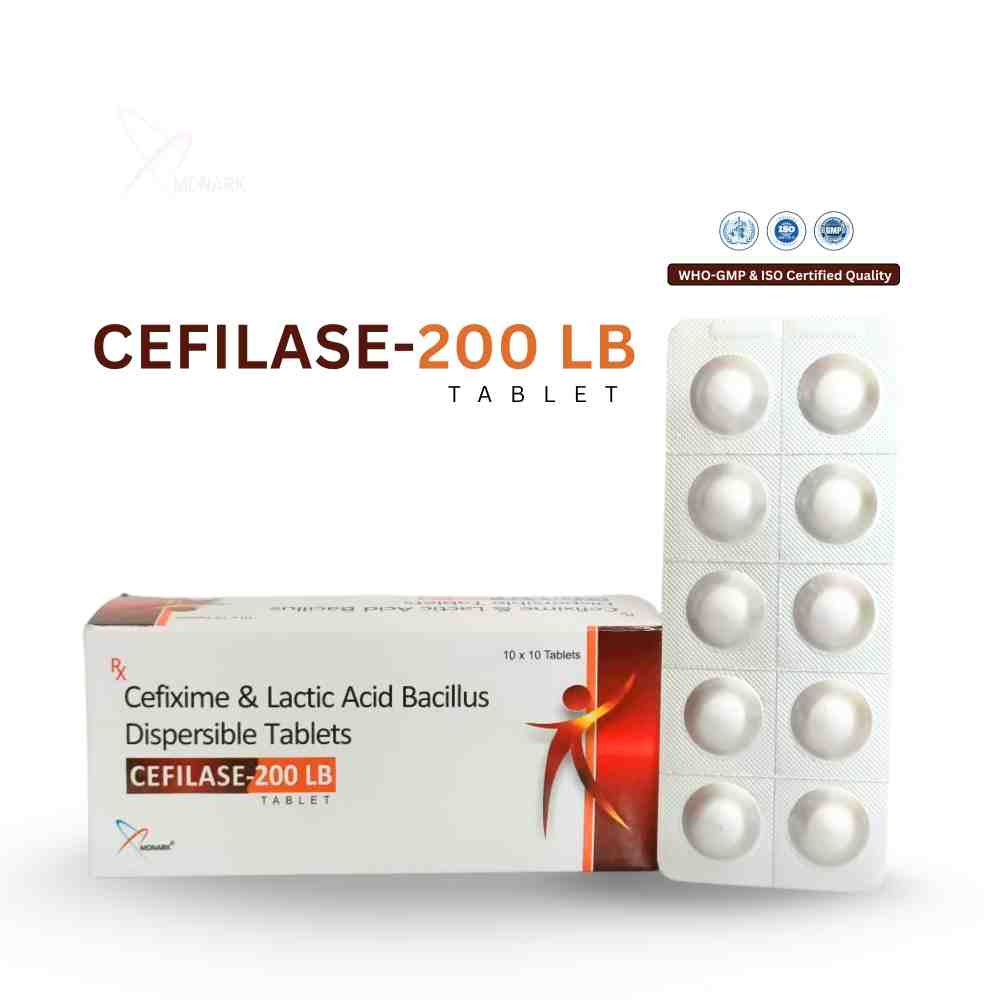 Cefixime And Lactic Acid Bacillus Dispersible Tablets - Brand Name: Cefilase-200