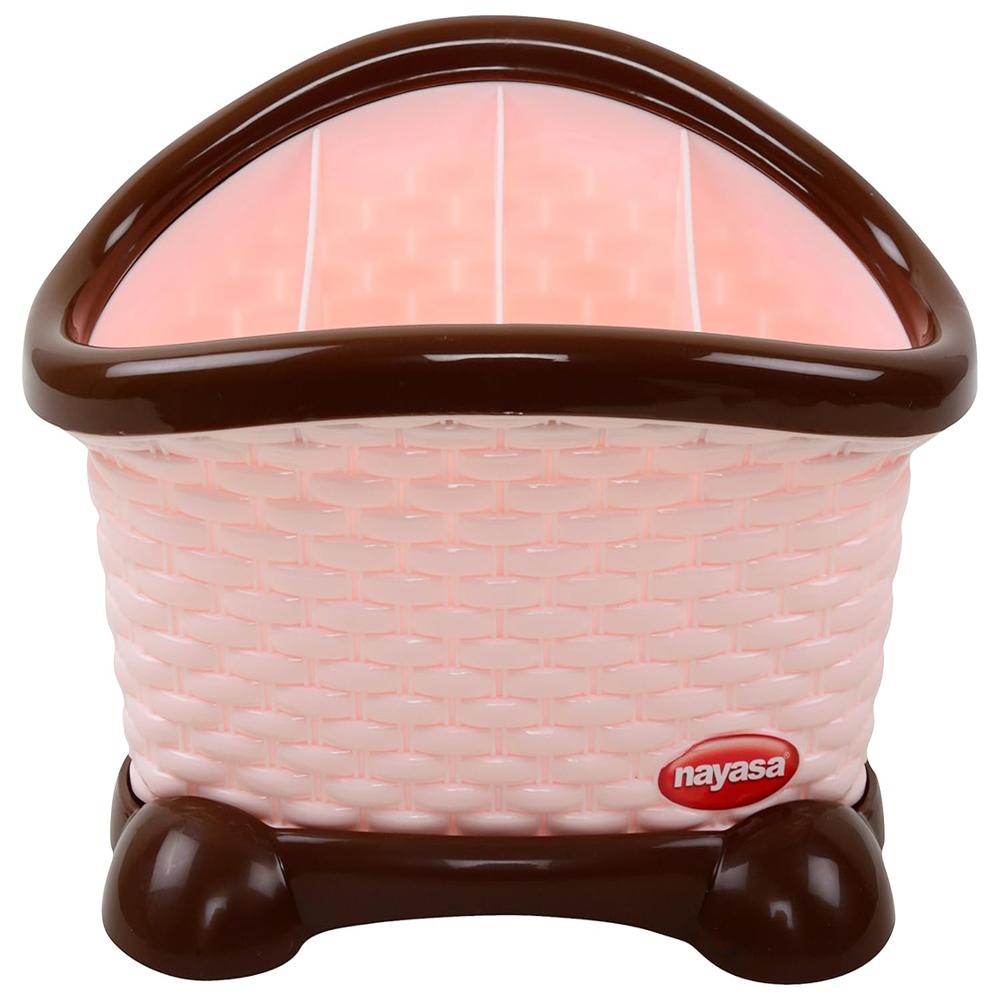 Nayasa Plastic Cutlery Stand, Peach