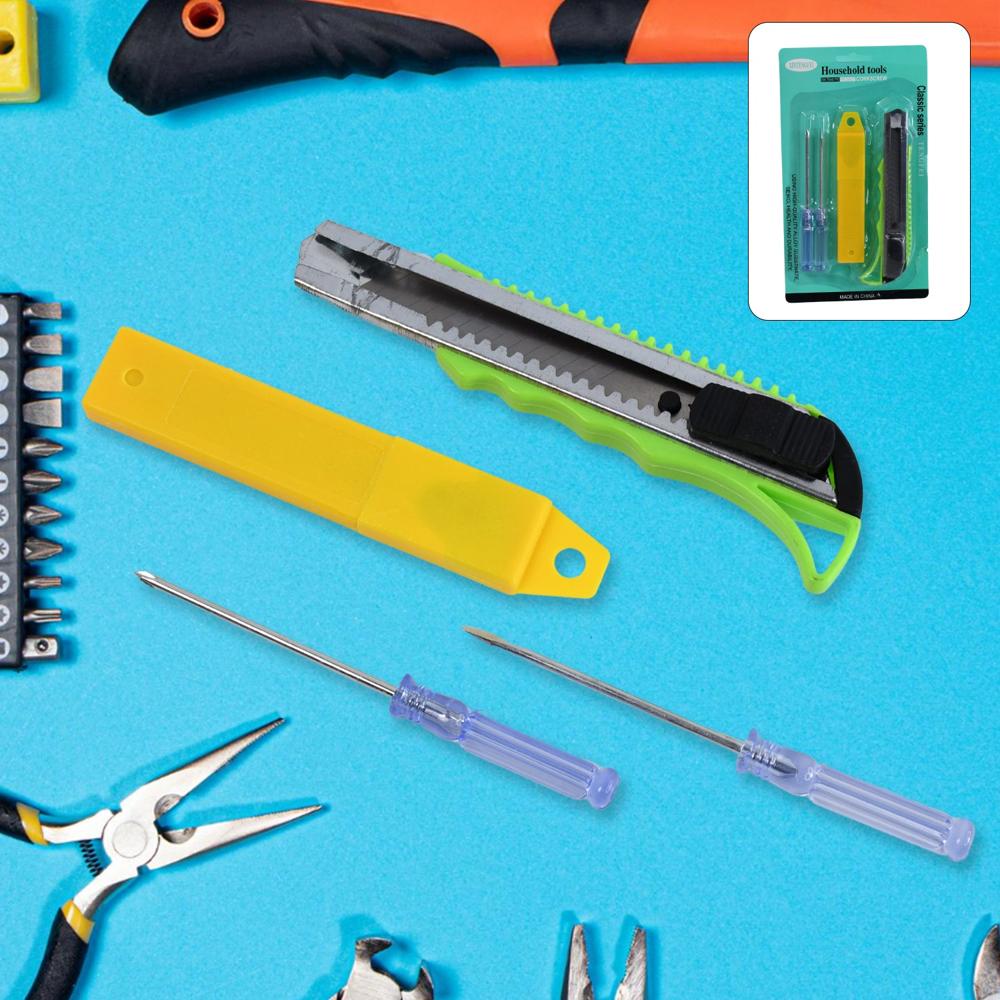 Heavy Duty Working Cutter Knife Replacement Blade 2 Screwdriver Hand Tool (4 Pc Set) - Application: As Per Product Requirement