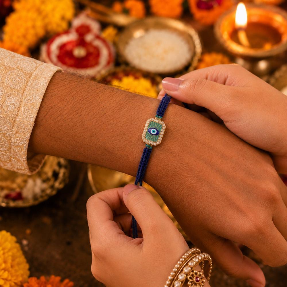 Evil Eye Rakhi - Elegant & Symbolic Brother & Sister Gift