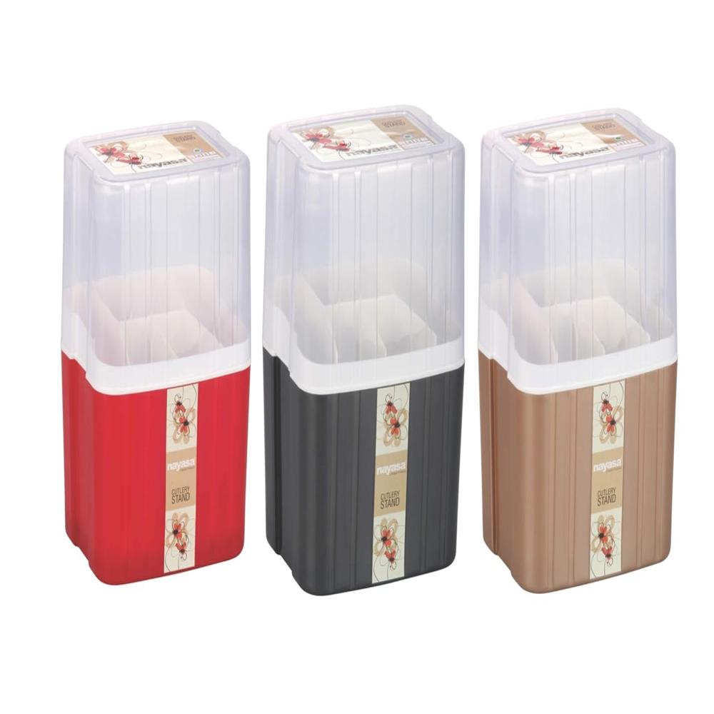 Nayasa Plastic Castle Cutlery Stand Multicolour