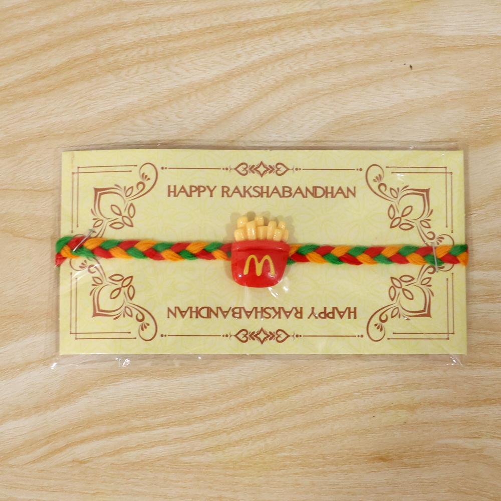 French Fries Charm Rakhi - Modern Style & Comfortable Fit