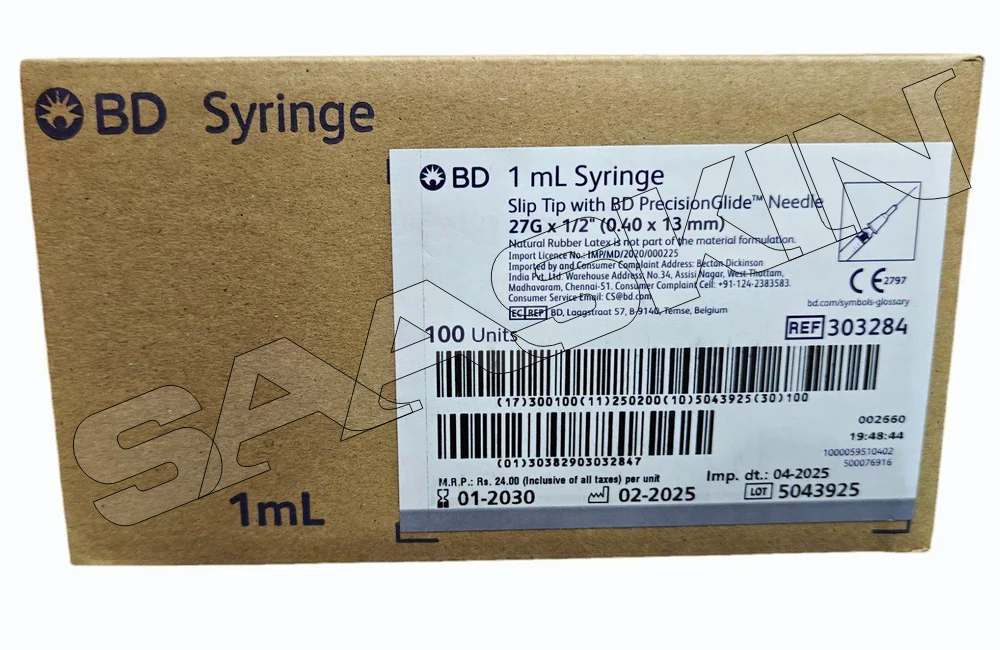 BD 1mL Syringe slip tip with BD Precisionglide Needle