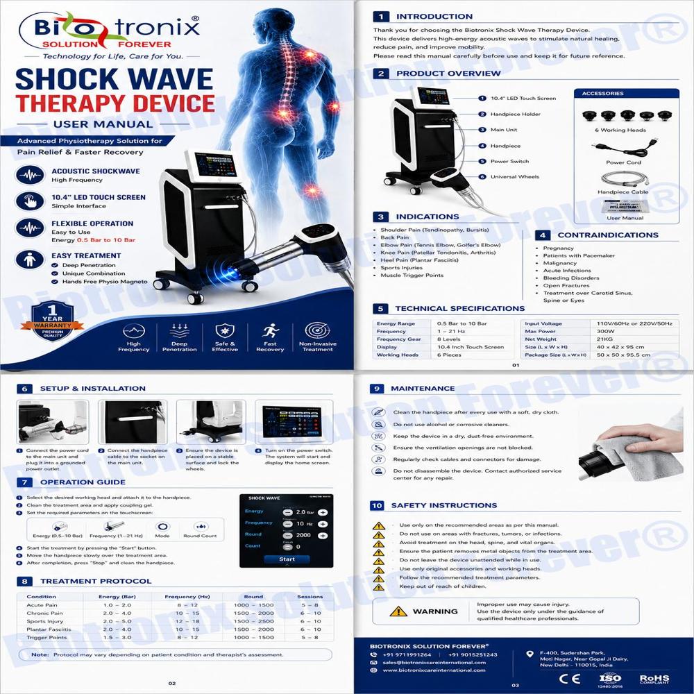 AIRSHOCK PRO Smart Shockwave Therapy Device for Clinics