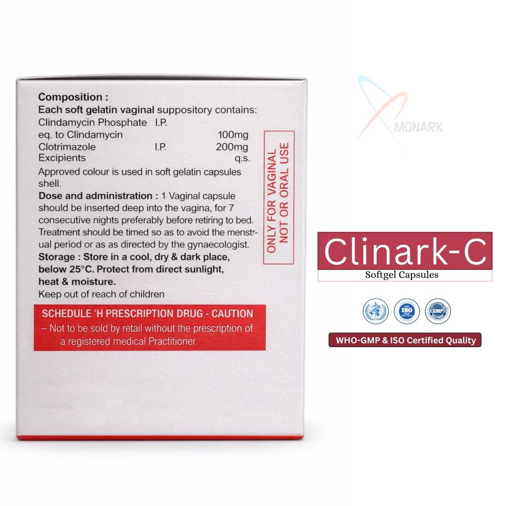 Clindamycin And Clotrimazole Soft Gelatin Vaginal Suppositories - Brand Name: Clinark C