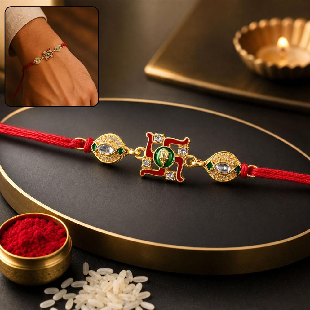 Swastik Rakhi - Traditional and Festive Design for Raksha Bandhan