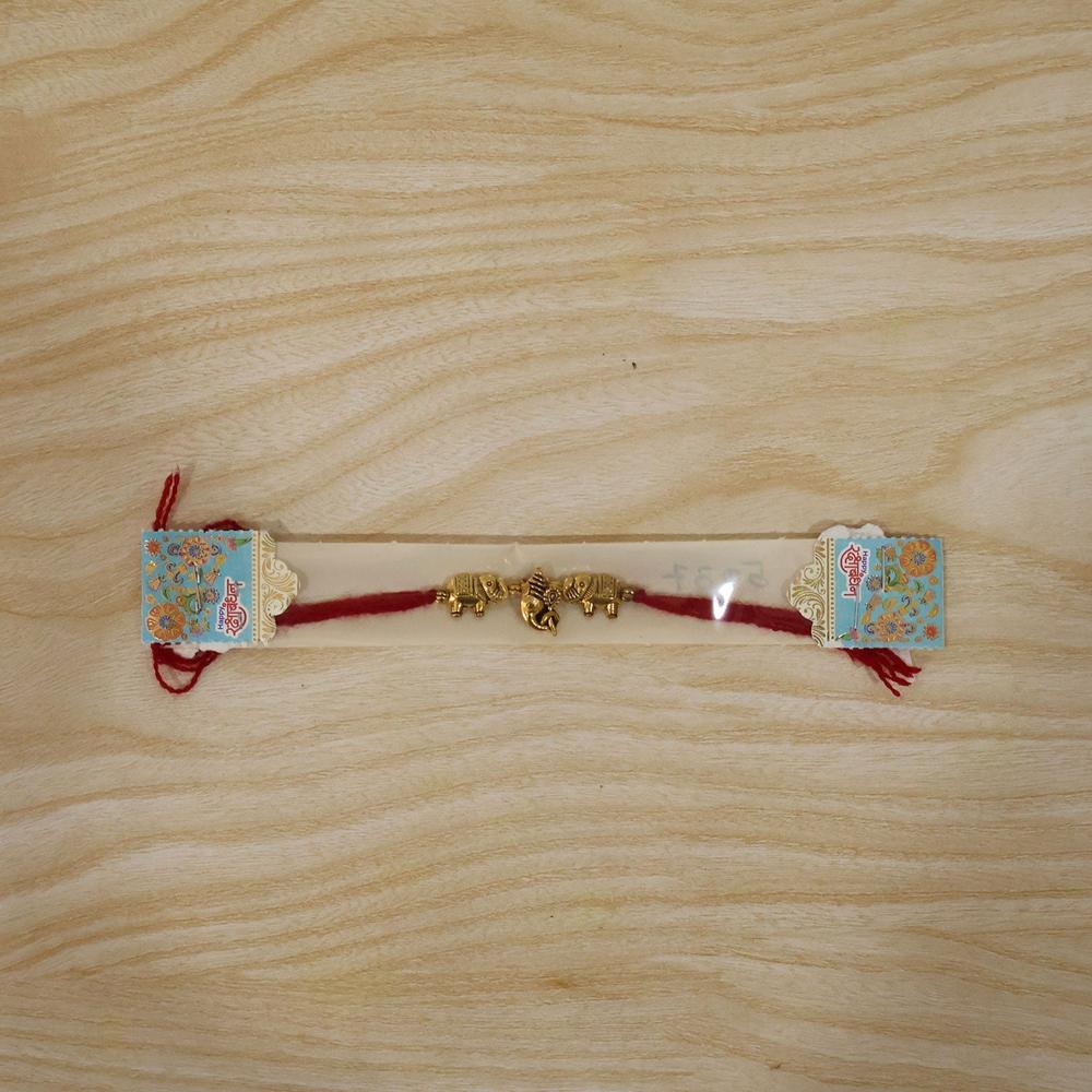 Om Ganesha Rakhi for Brother - Elephant Design Thread Rakhi