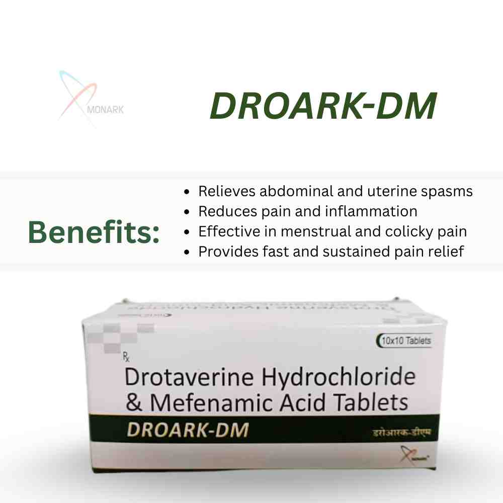 Drotaverine Hcl And Mefenamic Acid Tablets - Brand Name: Droark-dm