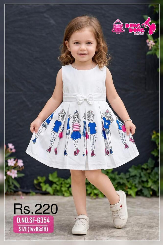Fashion Print Girls Frock