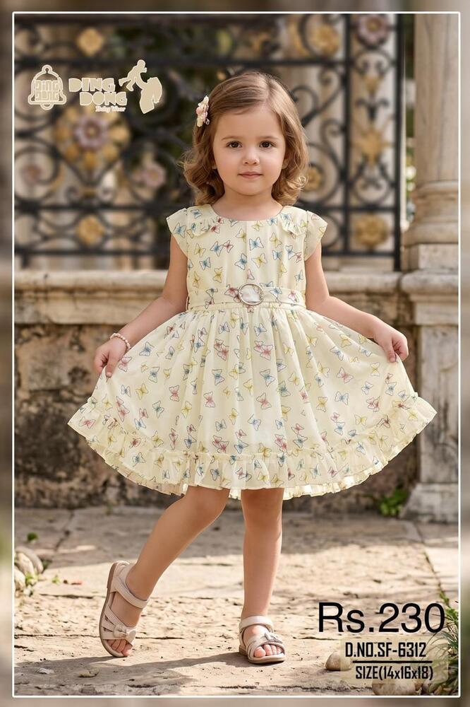 Leaf Frill Girls Frock